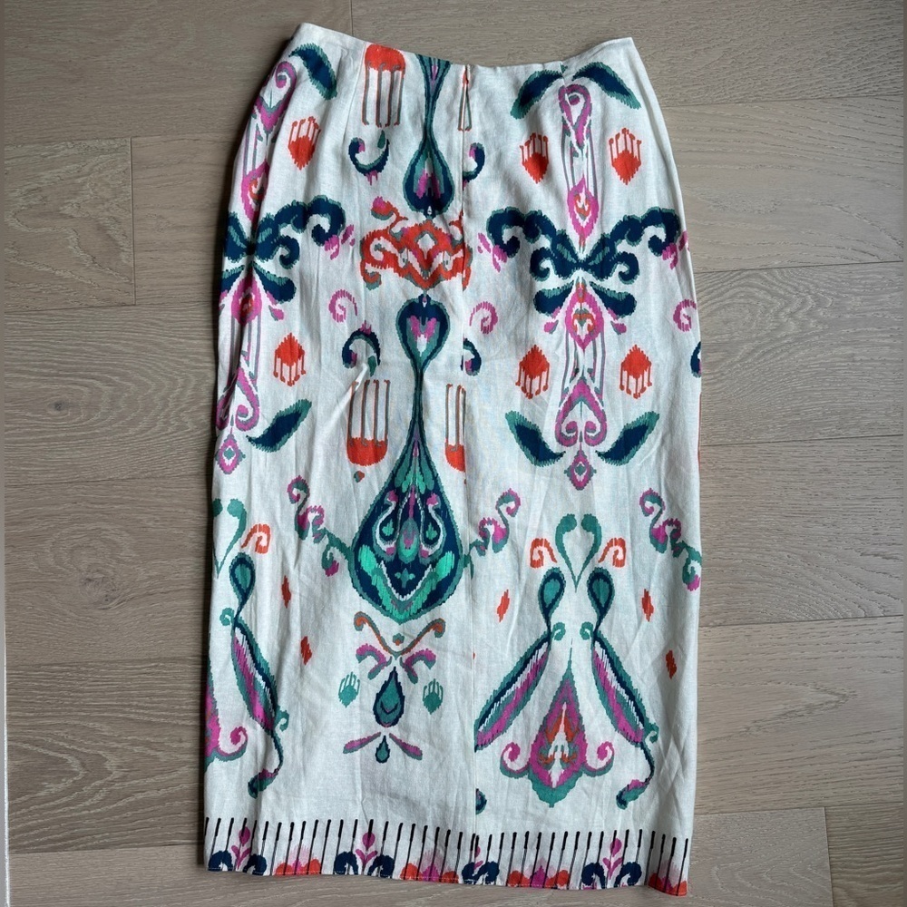 Zara Linen Blend Knotted Pareo Skirt - Picture 3 of 5